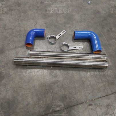 Воздуховод на кабину МТЗ 1221 патр.силикон турбы нерж. (арт.5805400)