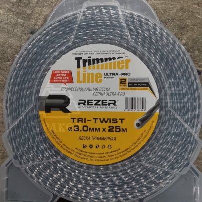 Струна триммерная 3.00мм (25м) TRI-TWIST с сердечником