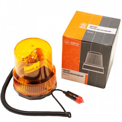Маячок проблесковый 12В 3014 на магните,в прикуриват. (оранжевый)