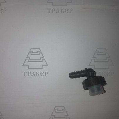 Штуцер быстросъемный топливопровода (уголок, боковой фиксатор с полукольцом) D12-ID6-90 6x8