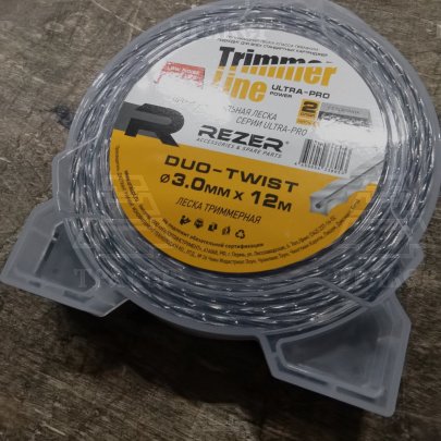 Струна триммерная 3.00мм (12м) Ultra-pro DUO-TWIST с сердечником