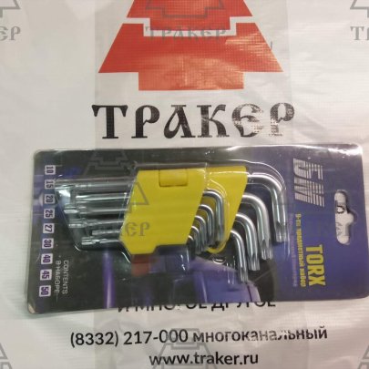 Набор (звёздочек)TORX 9 предм.БМ 1901