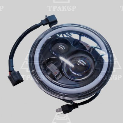Фара 62.3711-4LED, 4 диода(ближ/дал.свет,ДХО,поворот.) 7дюйм. К-З,ВАЗ,ГАЗ,МТЗ под круг.рамку ФГ-308