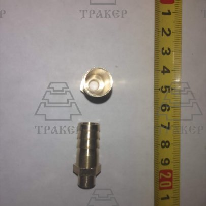 Штуцер с внутренней резьбой М6*1/ф 12мм под шланг