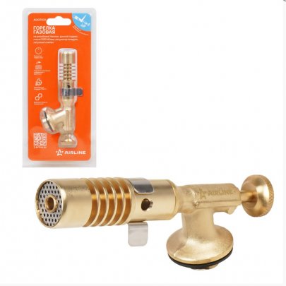 Горелка газовая на резьбовой баллон, ручн.поджиг, сопло D20*60мм, регулят. воздуха ADGT023 AIRLINE