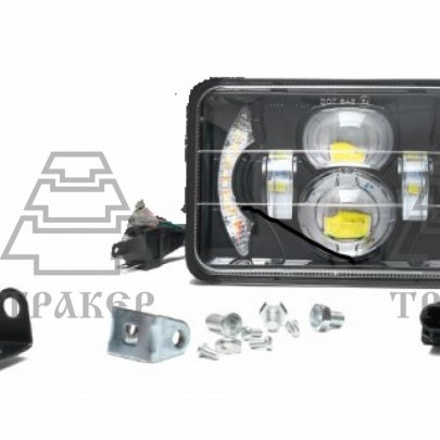 Фара ФГ-308 светод-д (ближ/даль.свет,ДХО,повор-к) прямоугол.с кроншт.(под LED рамку замена ФГ-308)