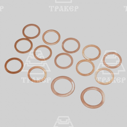 Шайбы медные 20х26х1,5-12шт; 24х32х1,5-2шт для подключения г/распределителя Р-80