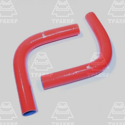 Патрубки радиатора Комбайн-Дон-1500Б дв. Я-З-238 (к-т 2 шт.) красный силикон MVQ ПТП